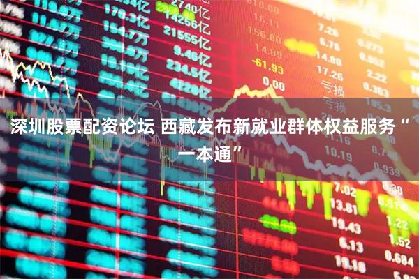 深圳股票配资论坛 西藏发布新就业群体权益服务“一本通”
